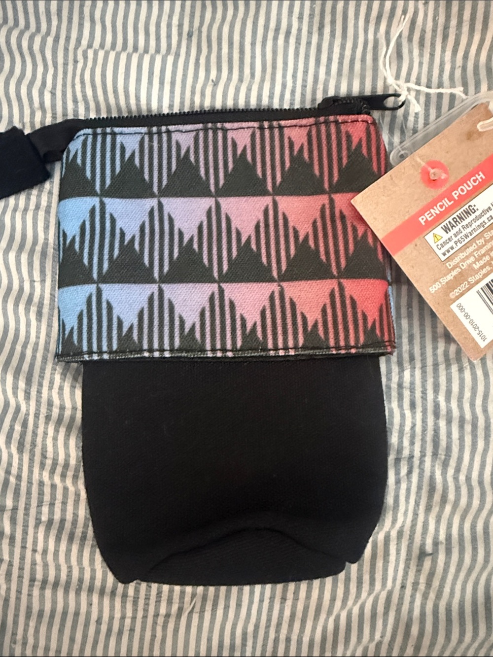 Gradient Geometric Pencil Pouch